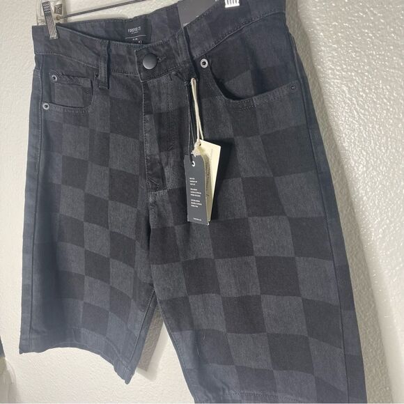 Forever 21 Men’s Checkered Shorts Size 30 Slim - Picture 4 of 10